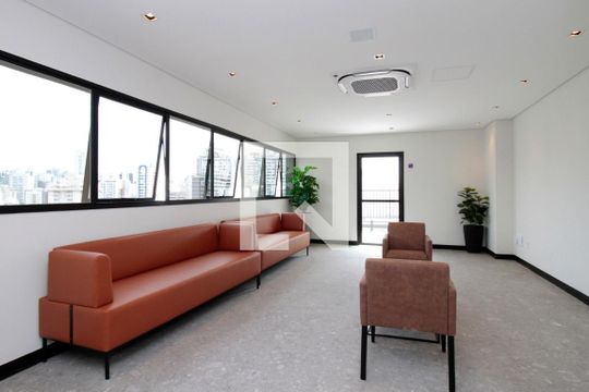 Área comum de kitnet/studio para alugar com 1 quarto, 19m² em Bela Vista, São Paulo