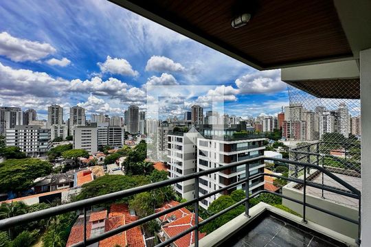 Sacada de apartamento à venda com 3 quartos, 280m² em Brooklin, São Paulo