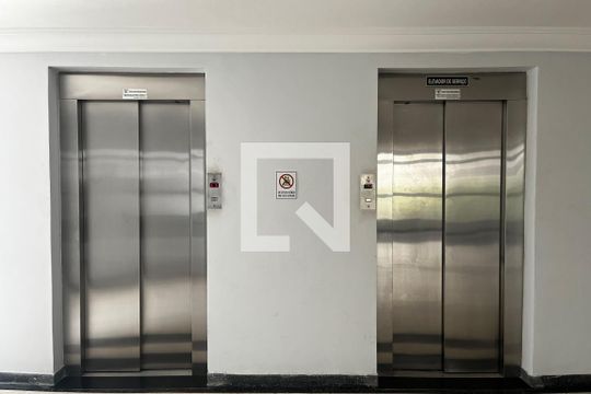 Área comum - Elevadores de apartamento para alugar com 2 quartos, 82m² em José Menino, Santos