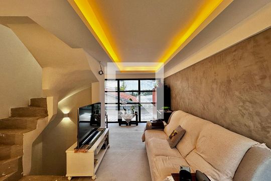 Sala de Tv de casa de condomínio à venda com 1 quarto, 105m² em Brooklin Novo, São Paulo