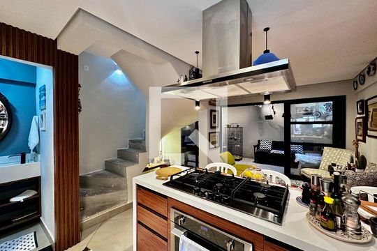 Cozinha de casa de condomínio à venda com 1 quarto, 105m² em Brooklin Novo, São Paulo