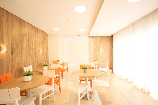 Área comum - Salão de festas de apartamento para alugar com 1 quarto, 27m² em Vila Andrade, São Paulo