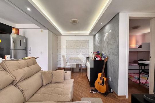 Sala de apartamento à venda com 2 quartos, 45m² em Parque São Vicente, Mauá