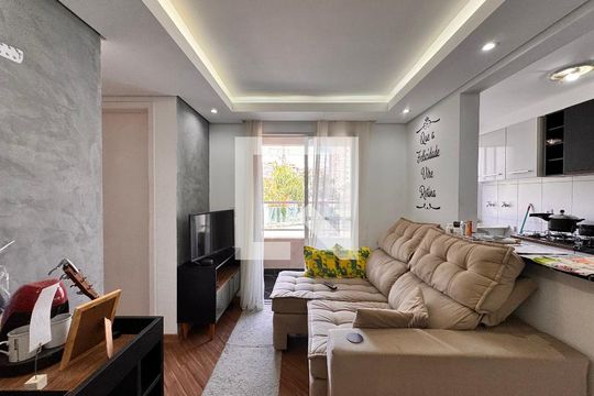 Sala de apartamento à venda com 2 quartos, 45m² em Parque São Vicente, Mauá