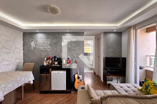 Sala de apartamento à venda com 2 quartos, 45m² em Parque São Vicente, Mauá