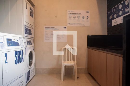 Área comum - Lavanderia de kitnet/studio para alugar com 1 quarto, 21m² em Vila Mariana, São Paulo