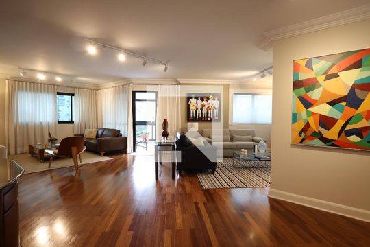 Sala de apartamento à venda com 4 quartos, 288m² em Paraíso do Morumbi, São Paulo