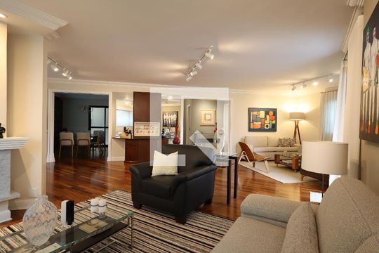 Sala de apartamento à venda com 4 quartos, 288m² em Paraíso do Morumbi, São Paulo