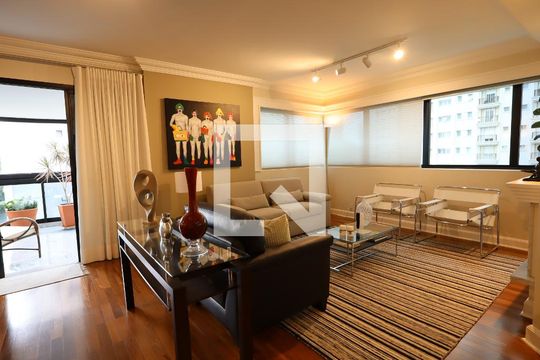 Sala de apartamento à venda com 4 quartos, 288m² em Paraíso do Morumbi, São Paulo