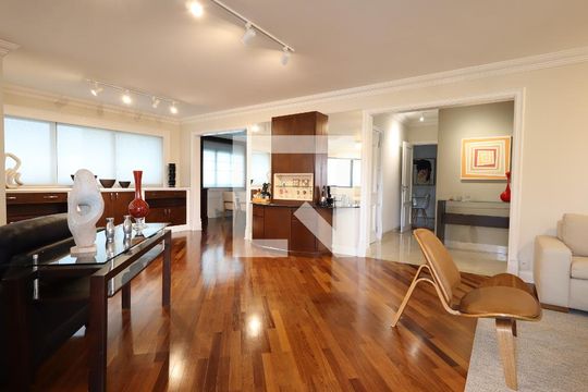 Sala de apartamento à venda com 4 quartos, 288m² em Paraíso do Morumbi, São Paulo