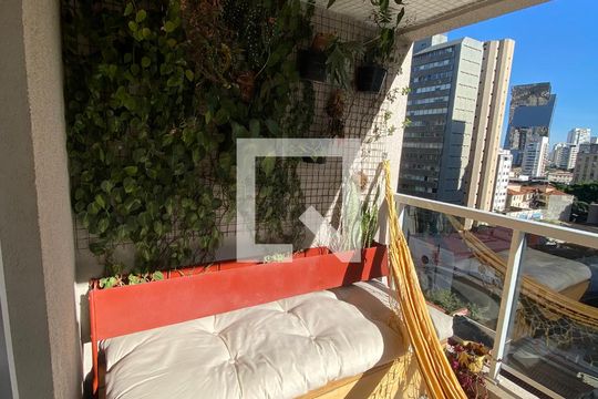 Varanda de apartamento à venda com 2 quartos, 56m² em Jardim Paulistano, São Paulo