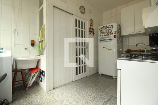Área de serviço  de apartamento à venda com 3 quartos, 95m² em Santo Antônio, Belo Horizonte