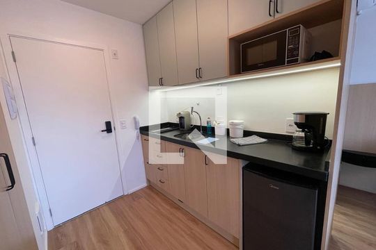 Cozinha de kitnet/studio à venda com 1 quarto, 25m² em Liberdade, São Paulo