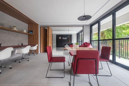 Área comum de apartamento à venda com 1 quarto, 34m² em Pinheiros, São Paulo