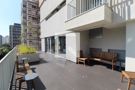 Área Comum - Solário de kitnet/studio à venda com 1 quarto, 30m² em Indianópolis, São Paulo