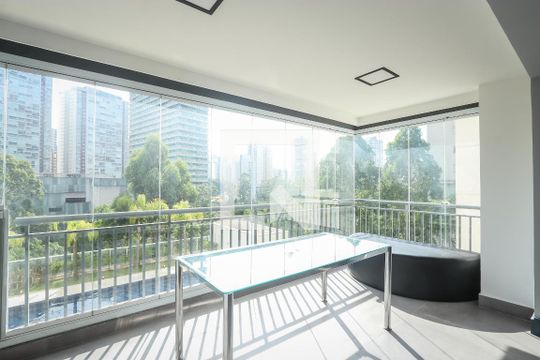 Varanda da Sala de apartamento à venda com 2 quartos, 127m² em Jardim Caboré, São Paulo