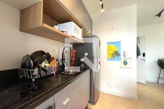 Cozinha de apartamento à venda com 2 quartos, 50m² em Vila Clementino, São Paulo