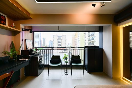 Sala/Quarto de kitnet/studio à venda com 1 quarto, 26m² em Mirandópolis, São Paulo