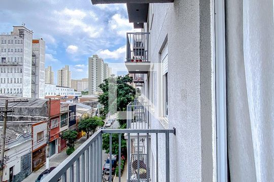 Varanda da Sala de apartamento à venda com 2 quartos, 38m² em Brás, São Paulo
