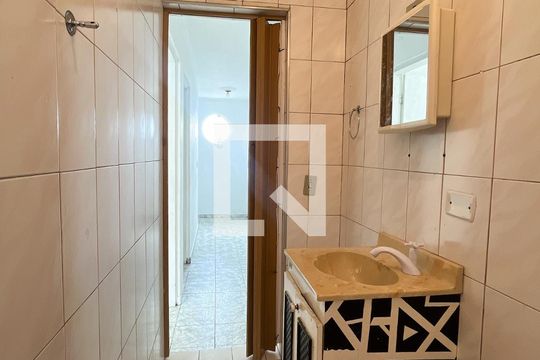 Banheiro de casa para alugar com 1 quarto, 35m² em Sítio Morro Grande, São Paulo