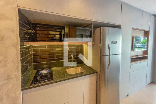 Cozinha de kitnet/studio à venda com 1 quarto, 25m² em Jardim Paulista, São Paulo