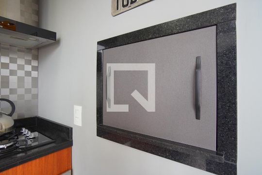 Cozinha - Churrasqueira de apartamento à venda com 1 quarto, 74m² em Jardim do Salso, Porto Alegre