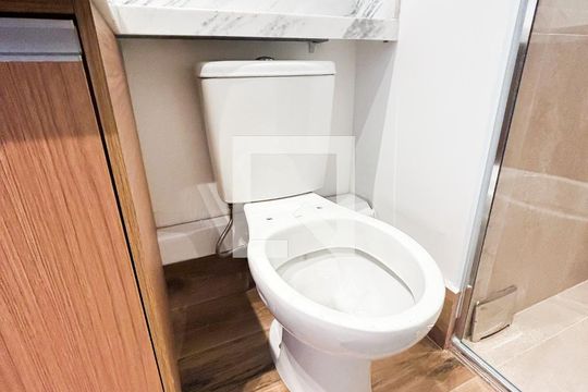Banheiro de apartamento para alugar com 1 quarto, 44m² em Santo Amaro, São Paulo