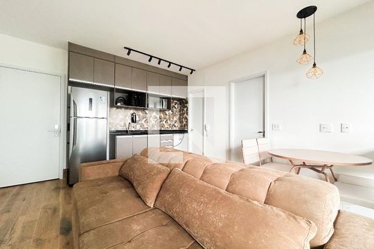 Sala de apartamento para alugar com 1 quarto, 44m² em Santo Amaro, São Paulo