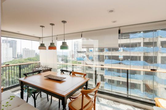 Varanda de apartamento à venda com 1 quarto, 48m² em Jardim Santo Amaro, São Paulo