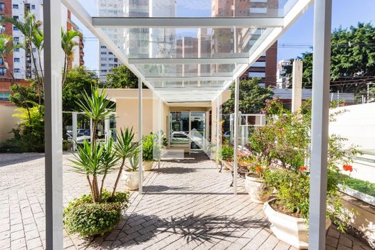 Área comum de apartamento à venda com 1 quarto, 70m² em Indianópolis, São Paulo