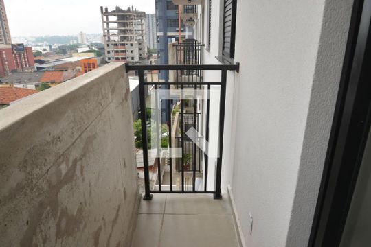 Varanda da Sala de apartamento à venda com 1 quarto, 39m² em Campestre, Santo André
