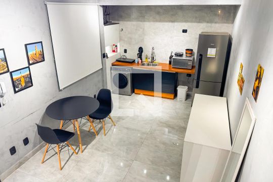 Cozinha de apartamento à venda com 1 quarto, 44m² em Centro Histórico de São Paulo, São Paulo