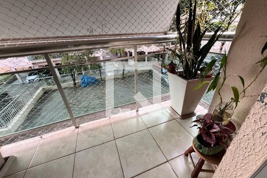 Varanda - Sala de apartamento à venda com 3 quartos, 75m² em Pechincha, Rio de Janeiro