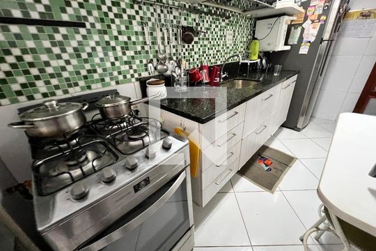 Cozinha de apartamento à venda com 3 quartos, 75m² em Pechincha, Rio de Janeiro