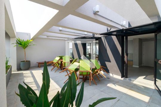 Espaço Gourmet de kitnet/studio para alugar com 1 quarto, 27m² em Jardim das Acacias, São Paulo
