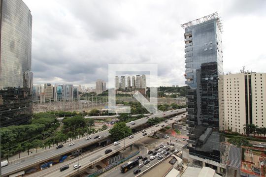 Vista da Sala de kitnet/studio para alugar com 1 quarto, 25m² em Vila Olímpia, São Paulo