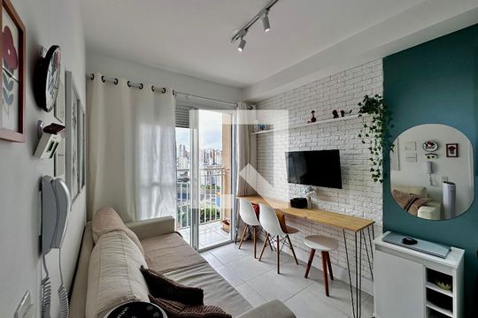 Sala de apartamento à venda com 1 quarto, 27m² em Vila das Belezas, São Paulo