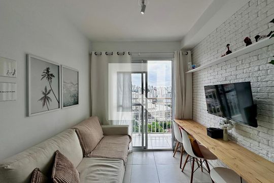 Sala de apartamento à venda com 1 quarto, 27m² em Vila das Belezas, São Paulo
