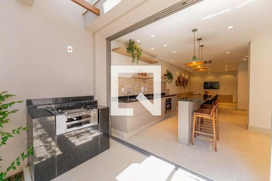 Área comum - Churrasqueira de kitnet/studio para alugar com 1 quarto, 20m² em Indianópolis, São Paulo