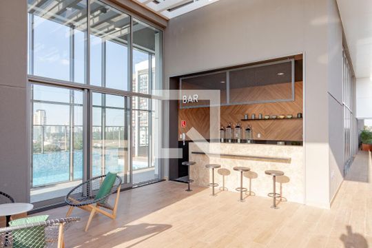 Área comum - Bar da Piscina de apartamento à venda com 1 quarto, 28m² em Chácara Santo Antônio (zona Sul), São Paulo