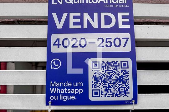 Placa Banner Instalada na Fachada de apartamento à venda com 2 quartos, 115m² em Parque São Vicente, Mauá