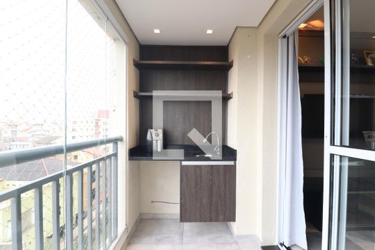 Varanda Gourmet de apartamento à venda com 2 quartos, 65m² em Vila América, Santo André