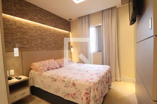 Quarto 1 suíte de apartamento à venda com 2 quartos, 65m² em Vila América, Santo André