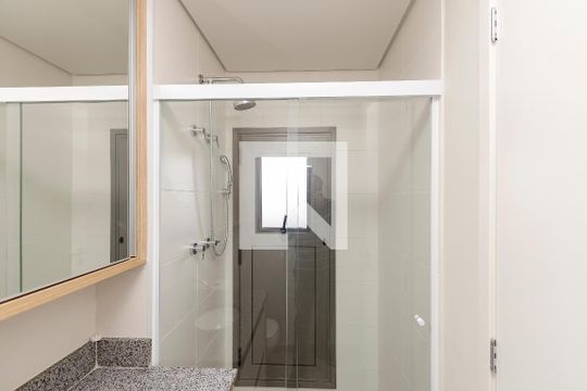 Banheiro da Suíte de apartamento para alugar com 1 quarto, 27m² em Chácara Santo Antônio (zona Sul), São Paulo