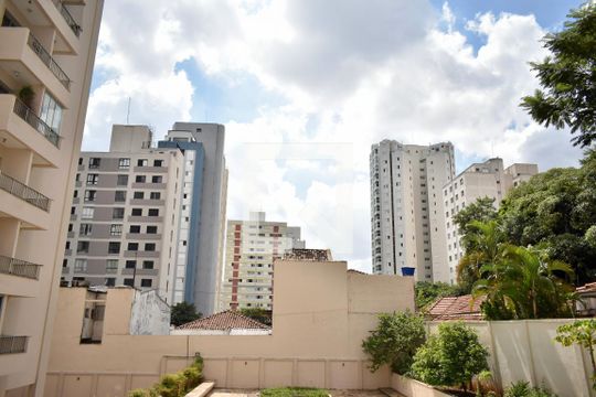 Vista da Sacada de apartamento à venda com 1 quarto, 37m² em Vila Clementino, São Paulo