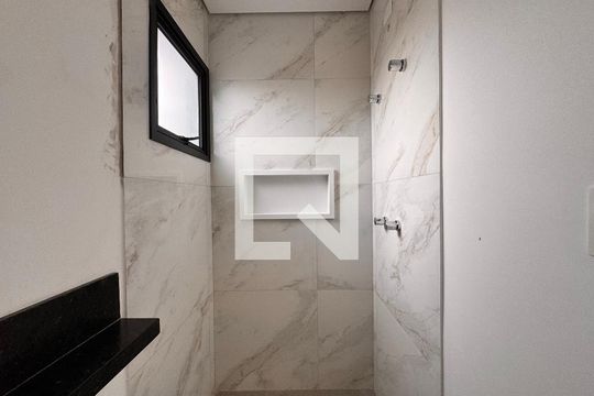 Banheiro Da suite de apartamento à venda com 3 quartos, 143m² em Vila Alpina, Santo André