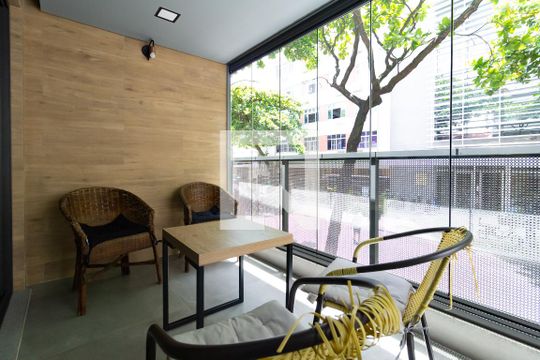 Varanda da sala de apartamento para alugar com 1 quarto, 50m² em Ipanema, Rio de Janeiro
