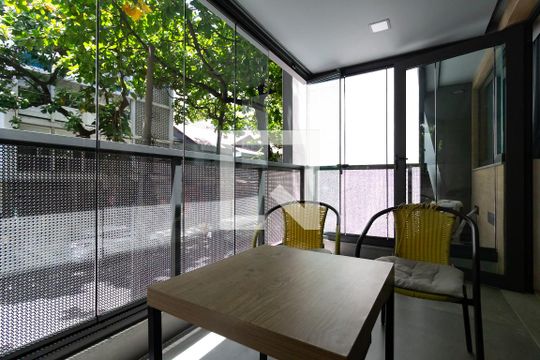Varanda da sala de apartamento para alugar com 1 quarto, 50m² em Ipanema, Rio de Janeiro