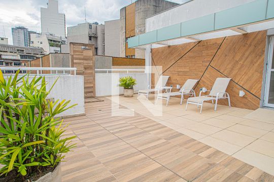 Área comum - Solário de kitnet/studio para alugar com 1 quarto, 23m² em Consolação, São Paulo