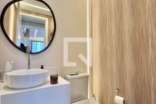 Lavabo de apartamento à venda com 2 quartos, 57m² em Chácara Inglesa, São Paulo